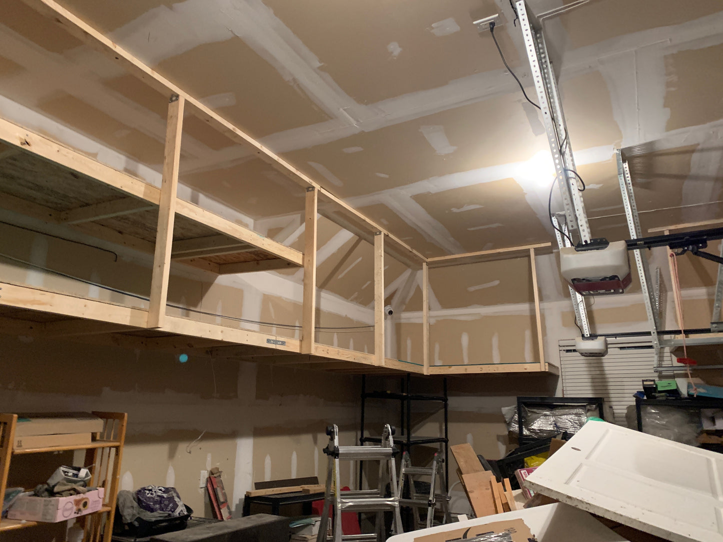 Maximize Your Space with L-Shaped Overhead Garage Shelves